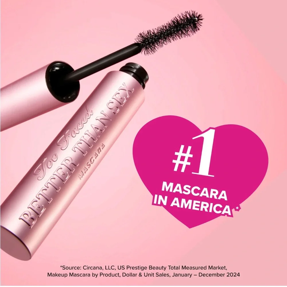 4/$30 Sale💅Too Faced Better Than Sex Length & Volume Mascara Mini .13 fl.oz